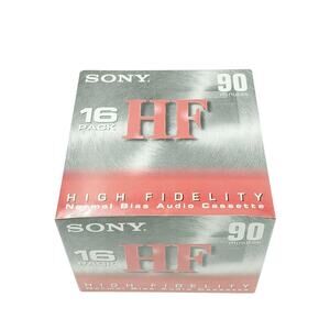 SONY High Fidelity Normal Bias 90 Minute Lot of 16 Blank Cassettes NIP C-90HFC